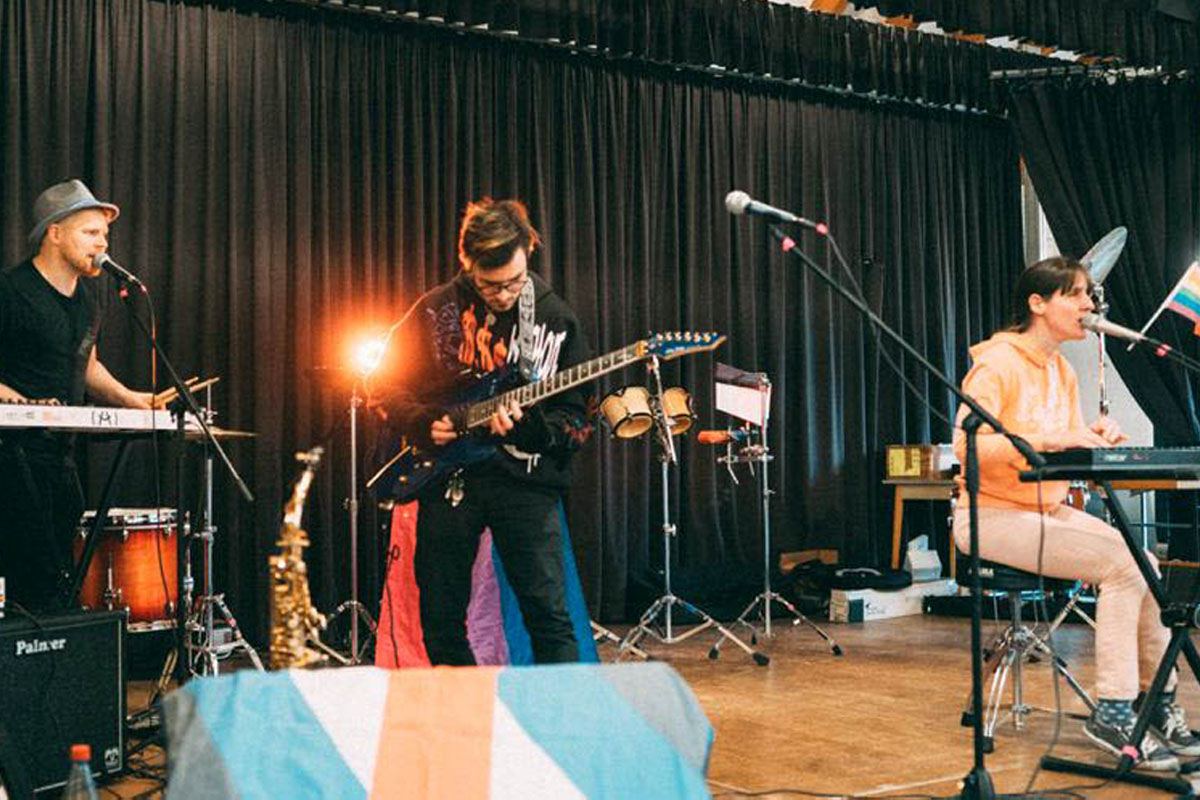 Tolle Unterstützung für die Gruppe Blumenstrauss